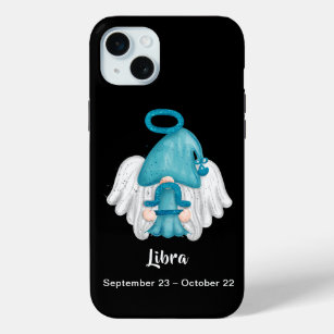 Gnome Libra Astrology Sign Angel iPhone 15 Mini Case