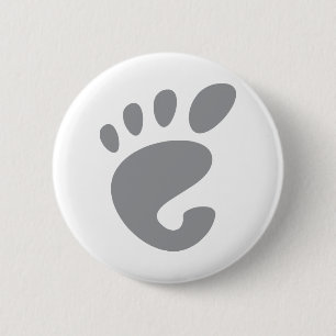 Gnome - Linux - OSS FSF 6 Cm Round Badge