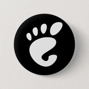 Gnome - Linux - OSS FSF  6 Cm Round Badge