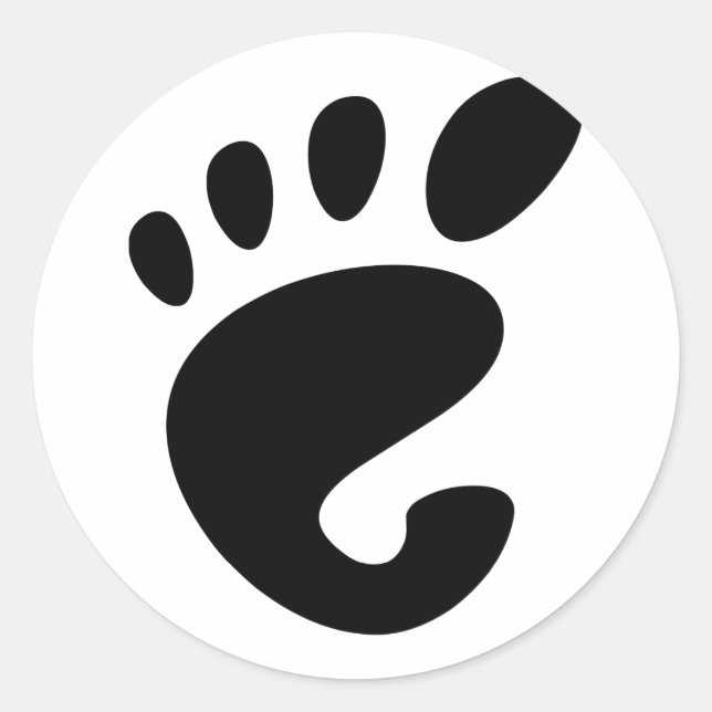 Gnome - Linux - OSS FSF  Classic Round Sticker (Front)