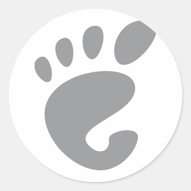 Gnome - Linux - OSS FSF  Classic Round Sticker (Front)