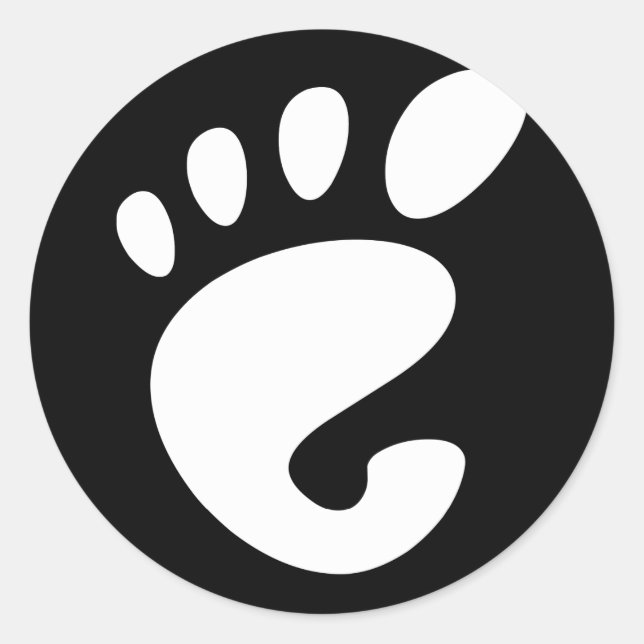 Gnome - Linux - OSS FSF  Classic Round Sticker (Front)