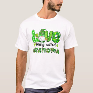 Gnome Love Being Grandma St Patricks Day Leopard S T-Shirt
