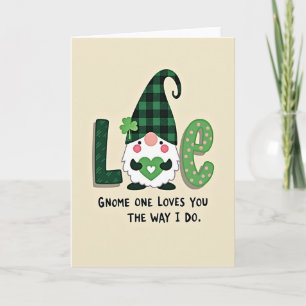 Gnome Love Heart Pattern Card