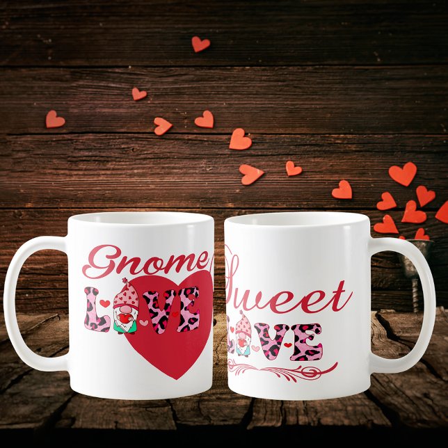 Gnome Love Sweet Love Valentines Coffee Mug (Gnome Love Sweet Love Valentines Coffee Mug)