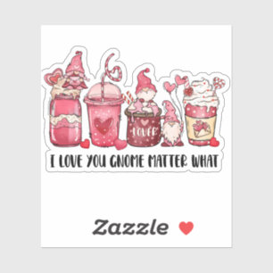 Gnome Love You Pink Red Coffee Valentine's