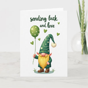 Gnome Luck And Love Card