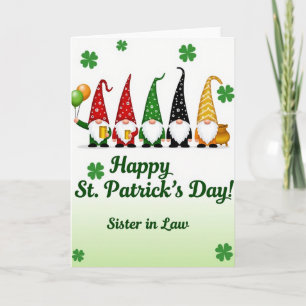 Gnome Luck Faux Gold Foil Sister Card