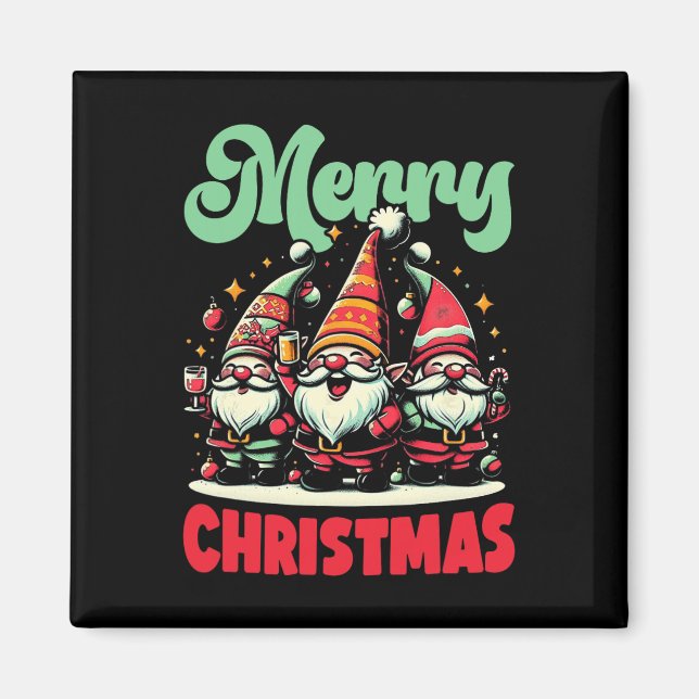 Gnome Merry Christmas  Magnet (Front)