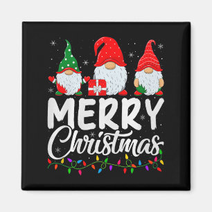 Gnome Merry Christmas Pajamas Matching Family Grou Magnet