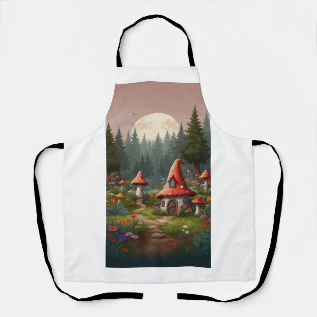 Gnome & Mushroom Magic Apron (Front)