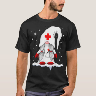Gnome Nurse Funny Nursing Merry Christmas Gifts Me T-Shirt
