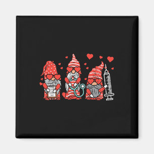 Gnome Nurse Scrub Valentine Rn Icu Er Valentines D Magnet