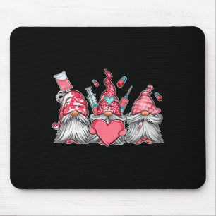 Gnome Nurse Scrub Valentine Rn Icu Er Valentines D Mouse Pad
