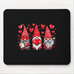 Gnome Nurse Scrub Valentine Rn Icu Er Valentines D Mouse Pad