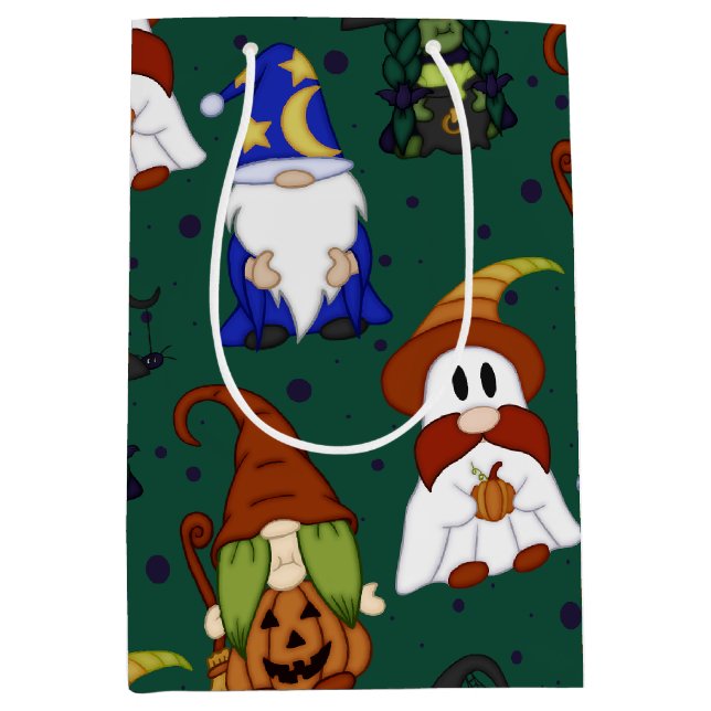 Gnome-o-Ween (Large) Gift Bag (Front)