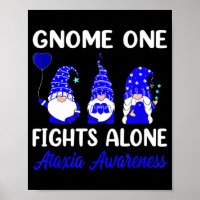 Gnome One Fights Alone Blue Ribbon Ataxia Awarenes