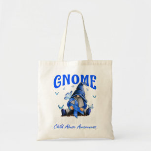 Gnome One Fights Alone Child Abuse Awareness Tote Bag