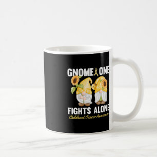 Gnome One Fights Alone Childhood Cancer Awareness  Coffee Mug