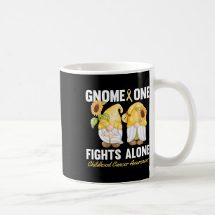 Gnome One Fights Alone Childhood Cancer Awareness Coffee Mug