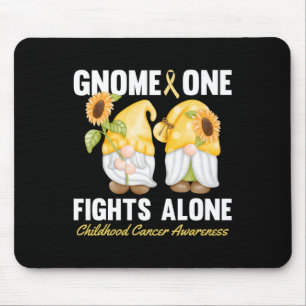 Gnome One Fights Alone Childhood Cancer Awareness Mouse Pad