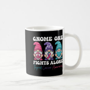 Gnome One Fights Alone - Christmas Thyroid Cancer Coffee Mug