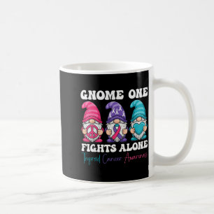 Gnome One Fights Alone - Christmas Thyroid Cancer Coffee Mug