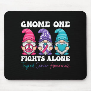 Gnome One Fights Alone - Christmas Thyroid Cancer Mouse Pad