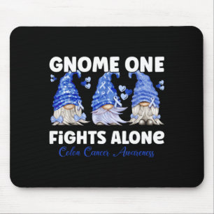 Gnome one fights alone dark blue_ colon cancer mouse pad