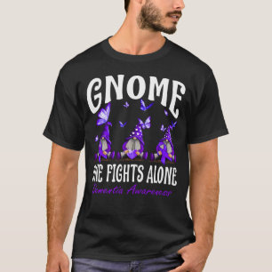 Gnome One Fights Alone Dementia Awareness T-Shirt