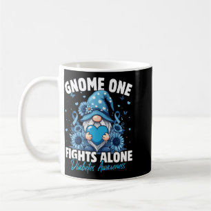 Gnome One Fights Alone Diabetes Awareness Coffee Mug
