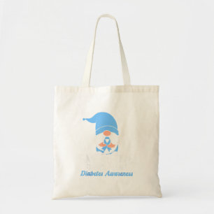 Gnome One Fights Alone Diabetes Awareness Design Tote Bag