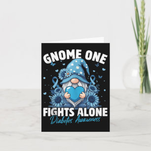 Gnome One Fights Alone Diabetes Awareness Tank Top Card