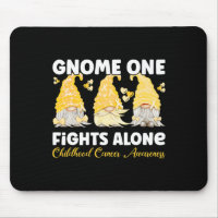 Gnome One Fights Alone Gold Childhood Cancer Aware