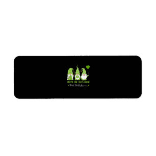 Gnome One Fights Alone Green Ribbon Mental Health Return Address Label