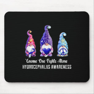 Gnome One Fights Alone Hydrocephalus Awareness 1 Mouse Pad
