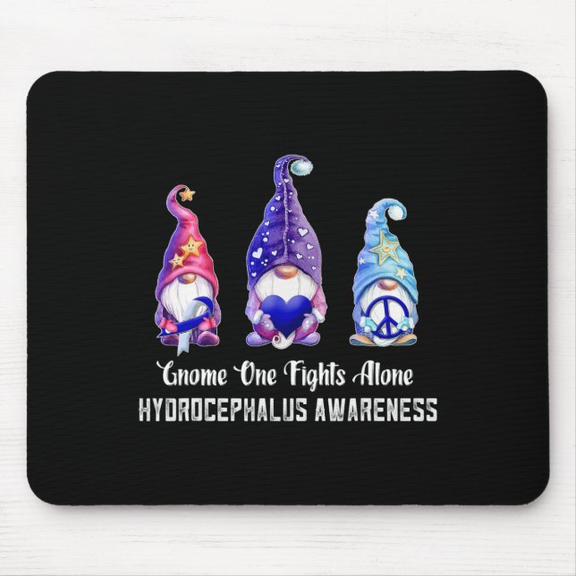 Gnome One Fights Alone Hydrocephalus Awareness 1 Mouse Pad (Front)