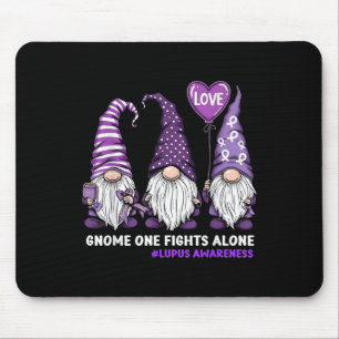Gnome One Fights Alone Lupus Awareness Month Purpl Mouse Pad