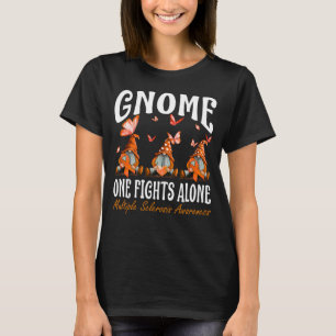 Gnome One Fights Alone Multiple Sclerosis Awarenes T-Shirt