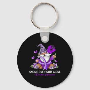 Gnome One Fights Alone Overdose Awareness Key Ring