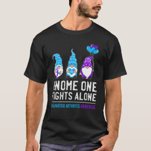 Gnome One Fights Alone Rheumatoid Arthritis Awaren T-Shirt
