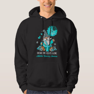 Gnome One Fights Alone Ribbon Addiction Recovery A Hoodie