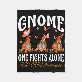 Gnome One Fights Alone Rsd Crps Awareness  Fleece Blanket