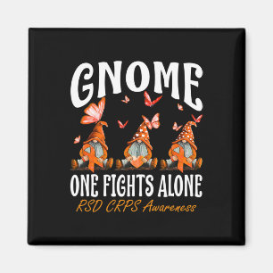Gnome One Fights Alone RSD CRPS Awareness  Magnet