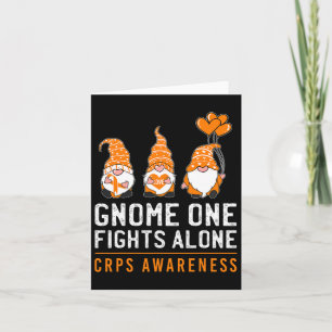 Gnome One Fights Alone Rsd Crps Awareness Orange R Card