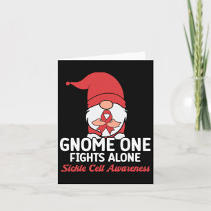 Gnome One Fights Alone Sickle Cell Awareness Card