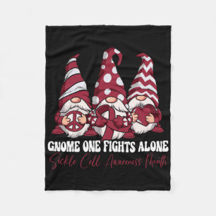Gnome One Fights Alone Sickle Cell Awareness Month Fleece Blanket