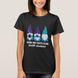 Gnome One Fights Alone Suicide Prevention Awarenes T-Shirt