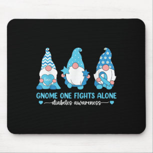 Gnome One Fights Alone Type 1 Diabetes Awareness T Mouse Pad