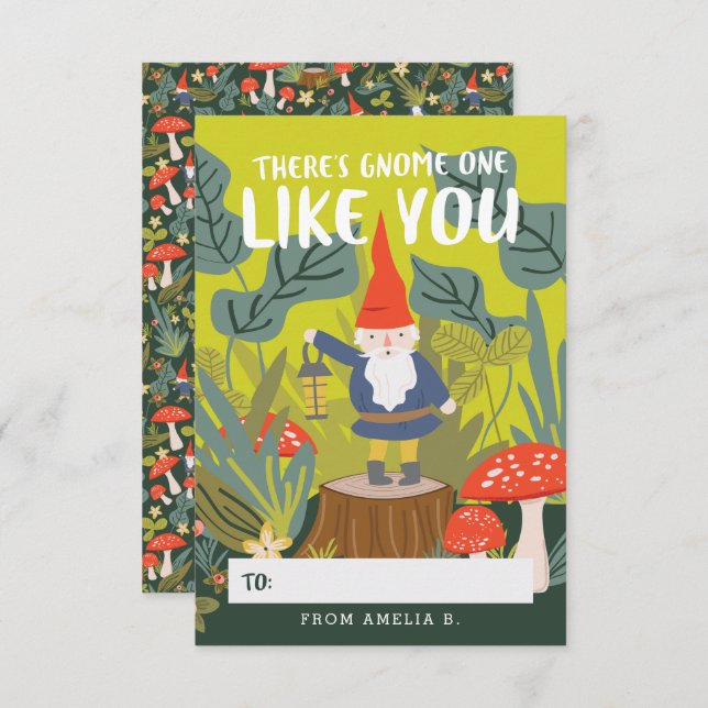 Gnome One Like You Valentine Invitation (Front/Back)
